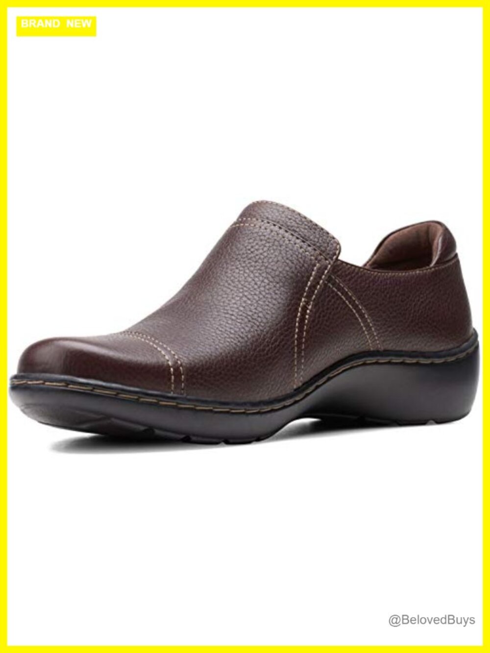 Full Grain Leather Loafers with Elastic Gores and OrthoLite Cushioning